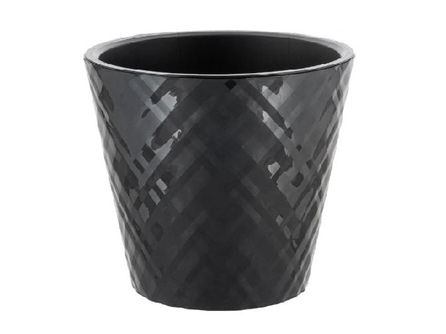 Горшок для цветов InGreen Manhattan D190мм, 3,3л c дренажной вставкой, оникс 